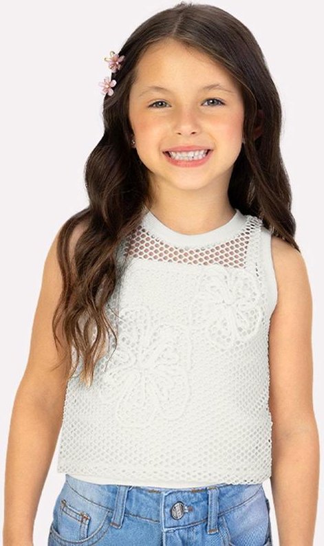 Imagem principal Blusa Infantil Menina Bordado Off White Milon Milon