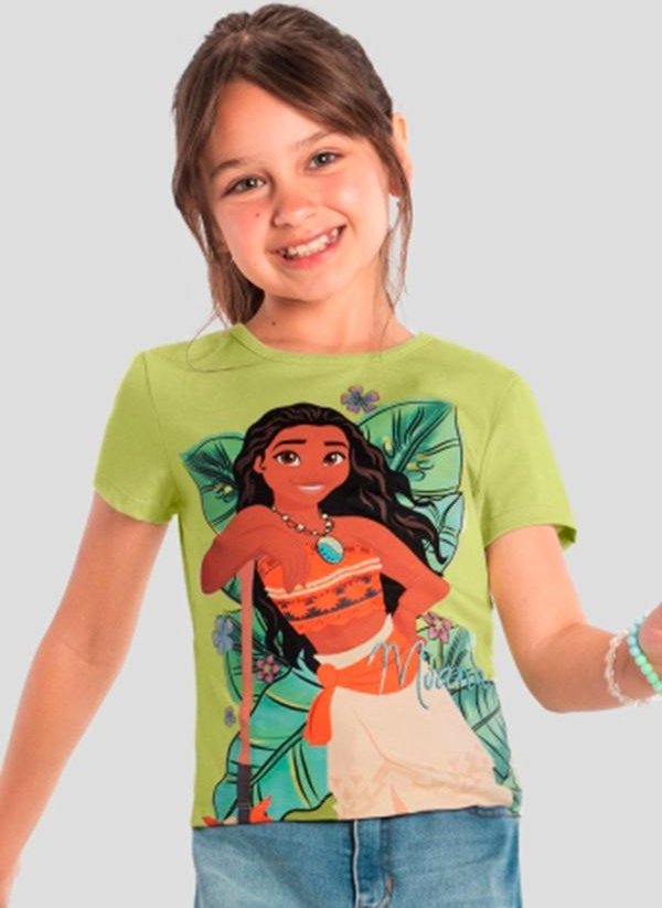 Imagem principal Blusa Infantil Menina da Moana Verde Brandili Brandili