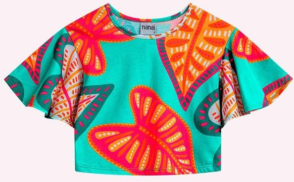 Imagem principal Blusa Infantil Menina Folhas Nanai Verde Nanai