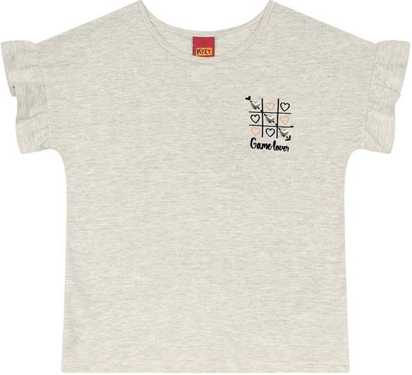 Imagem principal Blusa Infantil Menina Manga Babado Cinza Kyly Kyly