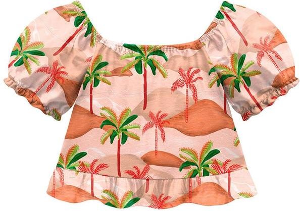 Imagem principal Blusa Infantil Menina Tropical Laranja Nanai Nanai