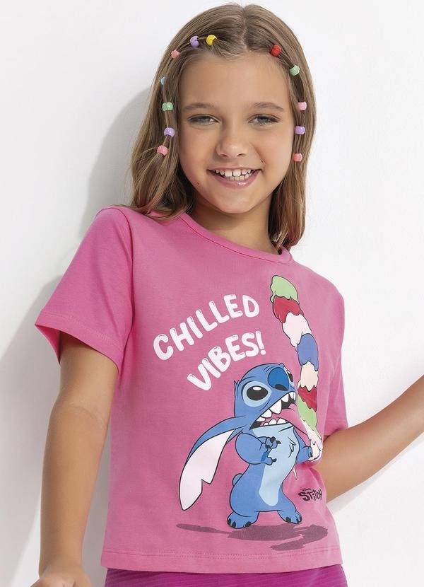Blusa Lilo & Stitch Rosa