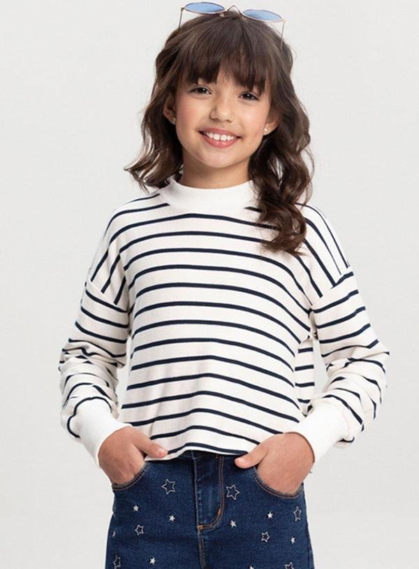 Imagem principal Blusa Malha Sarja Listrada Azul Alakazoo Alakazoo