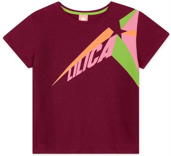 Imagem principal Blusa Manga Curta Menina Infantil Bordô Lilica Ripilica Lilica Ripilica