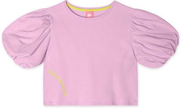 Blusa Manga Curta Infantil Lilas