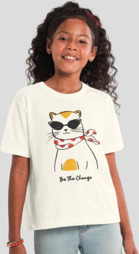 Imagem principal Blusa Menina com Estampa de Flor Natural Brandili Brandili