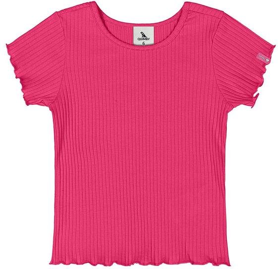 Imagem principal Blusa Ribana Canelada Menina Rosa Quimby Quimby