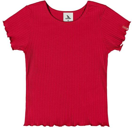 Imagem principal Blusa Ribana Canelada Menina Vermelho Quimby Quimby