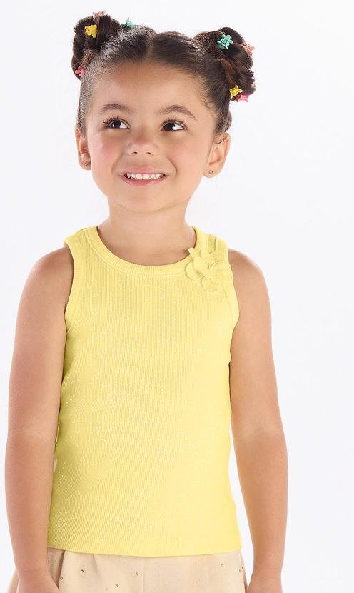 Imagem principal Blusa Ribana com Elastano Leve e Gliter Amarelo Pulla Bulla Pulla Bulla