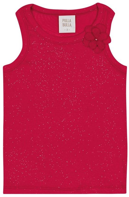 Imagem principal Blusa Ribana com Elastano Leve e Gliter Vermelho Pulla Bulla Pulla Bulla