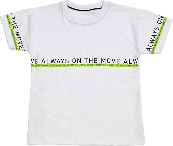 Camisa Dino Manga Curta Infantil Branco