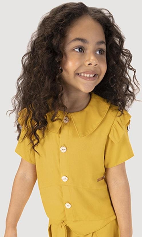 Imagem principal Camisa Manga Curta Infantil Feminina Amarelo Lilica Ripilica Lilica Ripilica