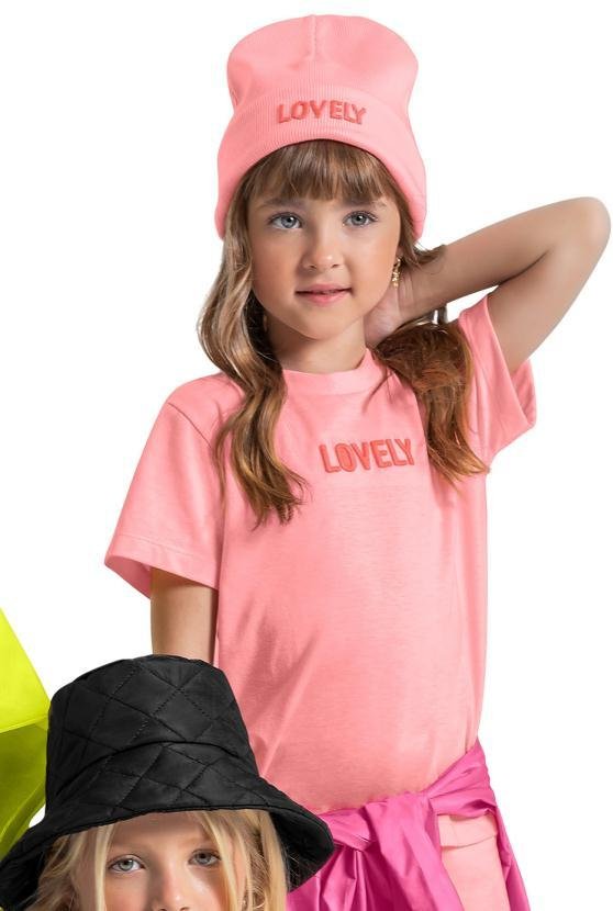 Imagem principal Camiseta Básica Infantil Lovelly Rosa Quimby Quimby