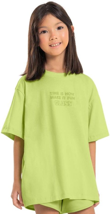 Imagem principal Camiseta Manga Curta Básica Infantil Verde Gloss Gloss