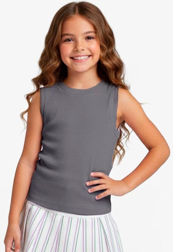 Imagem principal Regata Básica Infantil Lisa Soletex Cinza Rovitex Rovitex