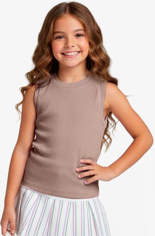 Imagem principal Regata Básica Infantil Lisa Soletex Marrom Rovitex Rovitex