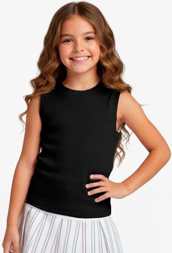 Imagem principal Regata Básica Infantil Lisa Soletex Preto Rovitex Rovitex