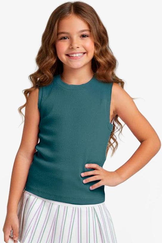 Imagem principal Regata Básica Infantil Lisa Soletex Verde Rovitex Rovitex