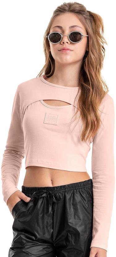 Imagem principal Blusa Básica em Cotton Juvenil Rosa Gloss Gloss