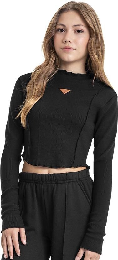 Imagem principal Blusa Básica em Ribaninha Juvenil Preto Gloss Gloss