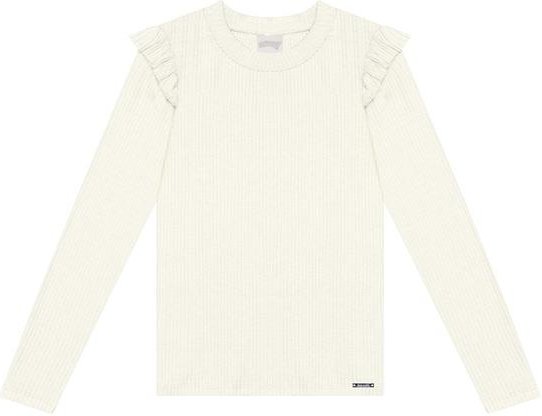 Imagem principal Blusa Canelada com Babados Off White Alakazoo Alakazoo