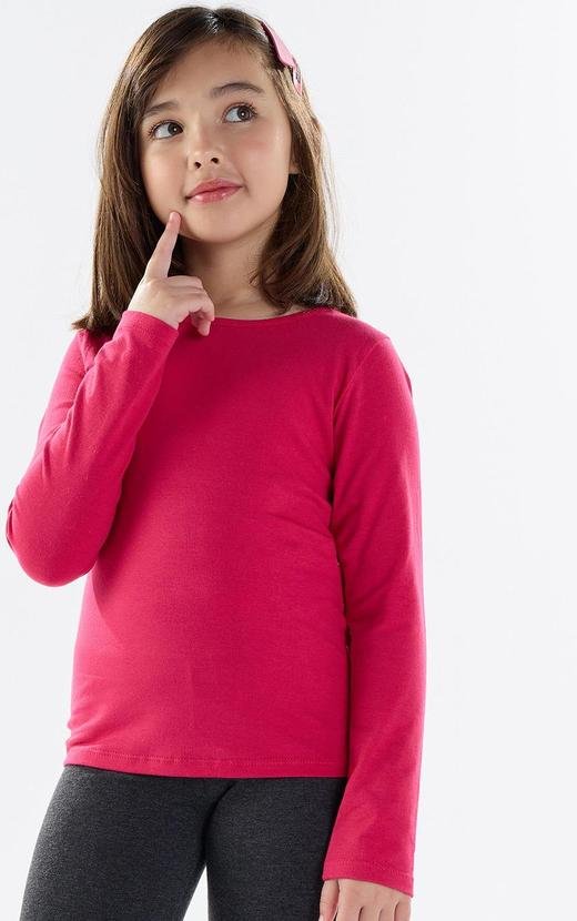 Blusa Cotton Leve Basica Rosa