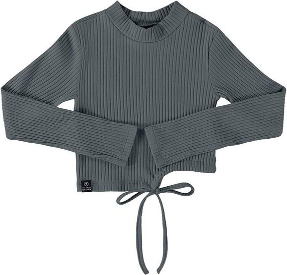 Imagem principal Blusa Cropped Básica Juvenil Cinza Gloss Gloss