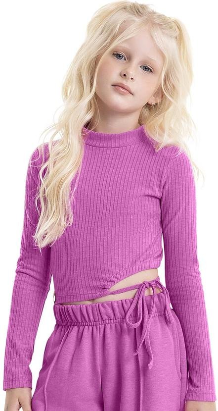 Imagem principal Blusa Cropped Básica Juvenil Rosa Gloss Gloss