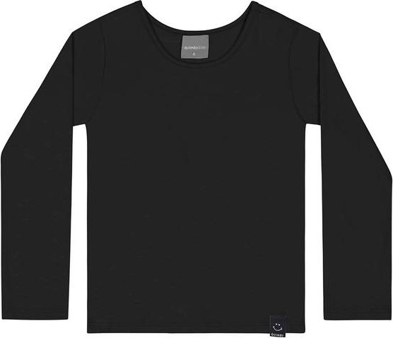 Imagem principal Blusa em Cotton Infantil Menina Preto Quimby Quimby