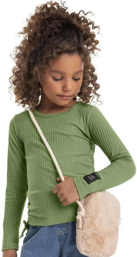 Imagem principal Blusa em Ribana Canelada Infantil Verde Quimby Quimby