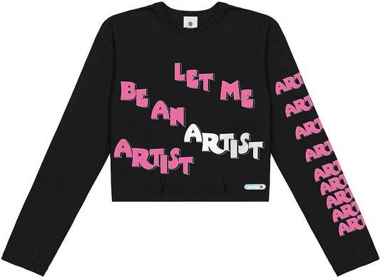 Imagem principal Blusa Estampa Manga Preto Abrange Abrange