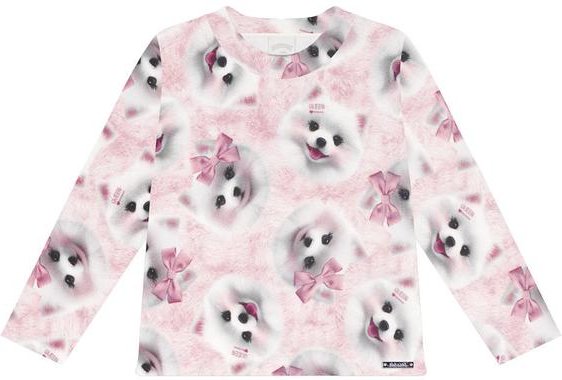 Blusa Estampada de Mangas Longas Menina Rosa