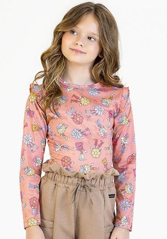 Imagem principal Blusa Infantil em Malha Lixada Sublimada Rosa Soft Bonni Soft Bonni