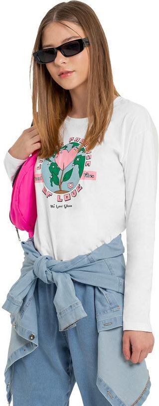 Imagem principal Blusa Infantil Little Paradise Of Love Branco Gloss Gloss