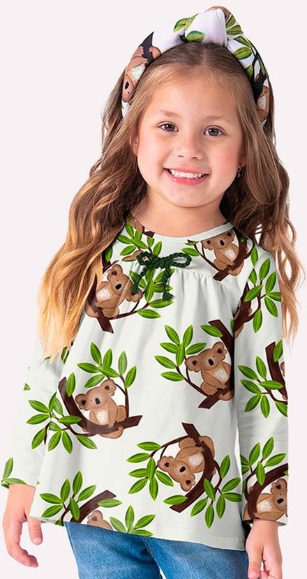 Imagem principal Blusa Infantil Menina Coala Off White Nanai Nanai