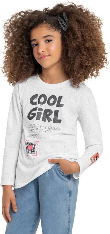 Imagem principal Blusa Infantil Menina em Malha Botonê Branco Gloss Gloss