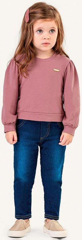 Imagem principal Blusa Infantil Menina Manga Longa Bufante Rosa Colorittá Colorittá