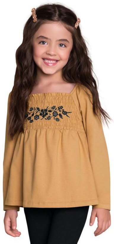 Imagem principal Blusa Infantil Menina Marrom Milon Milon