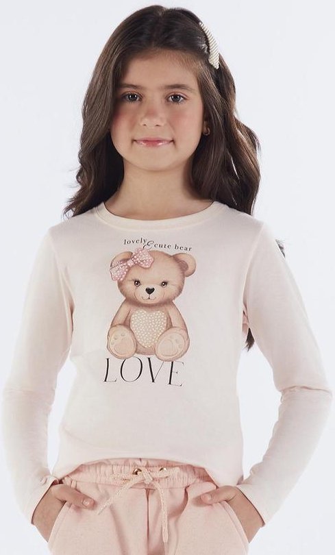 Imagem principal Blusa Infantil Menina Meia Malha Bege Pulla Bulla Pulla Bulla