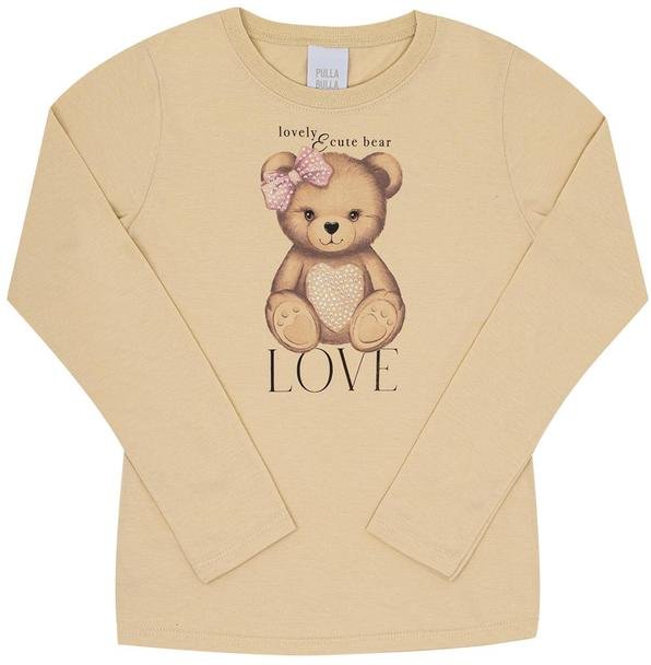 Imagem principal Blusa Infantil Menina Meia Malha Bege Pulla Bulla Pulla Bulla