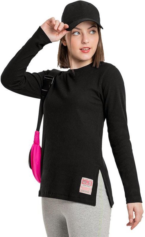 Imagem principal Blusa Longa Menina Juvenil Preto Gloss Gloss