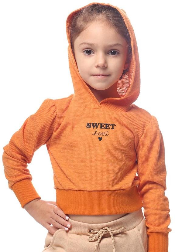 Blusa Malha Waffle Laranja