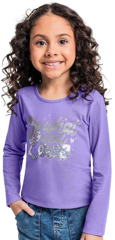 Imagem principal Blusa Manga Longa com Glitter Roxo Quimby Quimby