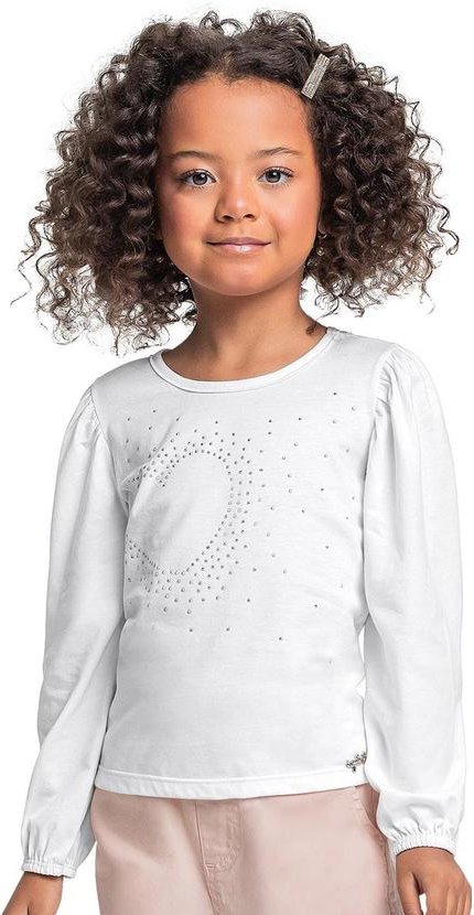 Imagem principal Blusa Manga Longa com Strass Branco Quimby Quimby