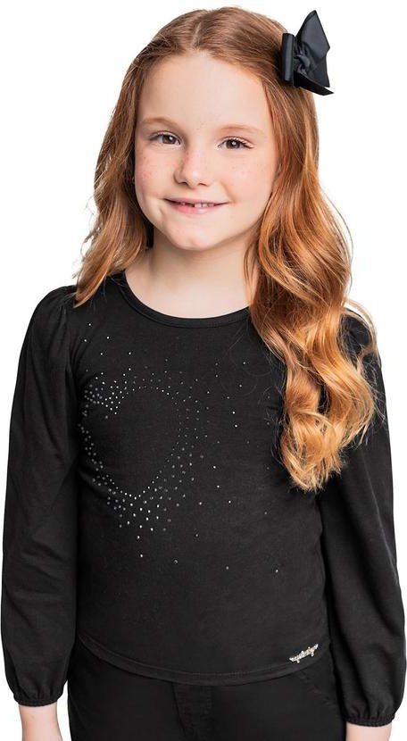 Imagem principal Blusa Manga Longa com Strass Preto Quimby Quimby