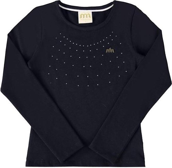 Imagem principal Blusa Manga Longa em Cotton Penteado Preto Milli E Nina Milli E Nina