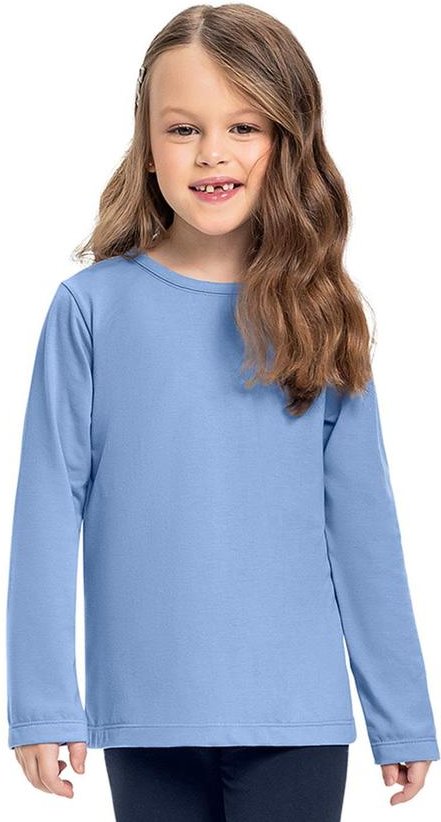 Imagem principal Blusa Manga Longa em Meia Malha Azul Bee Loop Bee Loop