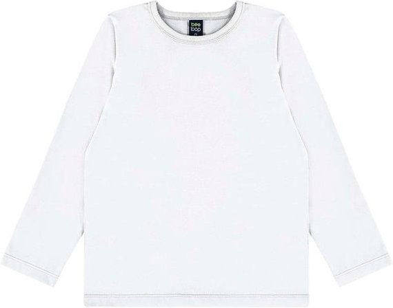 Blusa Manga Longa em Meia Malha Branco