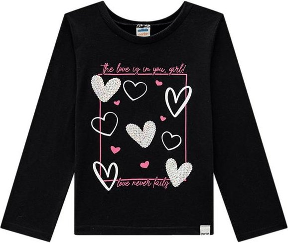 Imagem principal Blusa Manga Longa em Meia Malha Penteada Preto Marlan Marlan