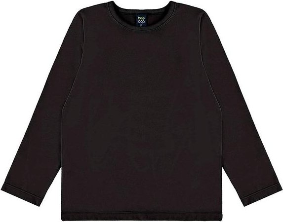 Blusa Manga Longa em Meia Malha Preto